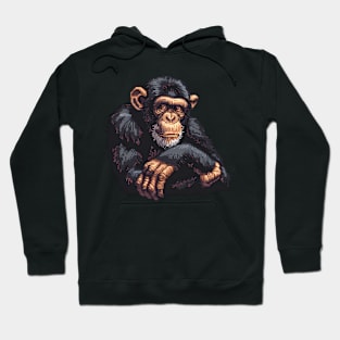 Pixelated Chimpanzee Artistry Hoodie